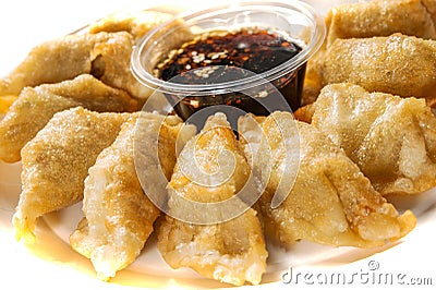 Fried dumplings Stock Photo