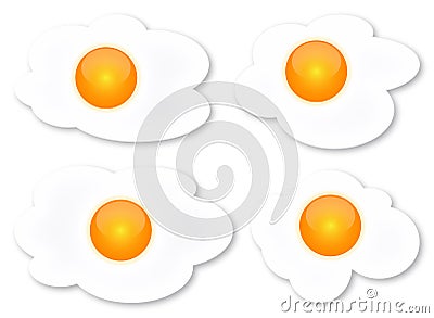 Fried egg Vector Illustration