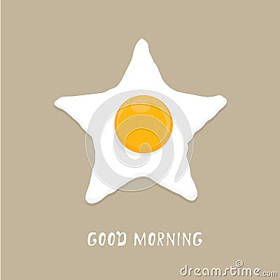 Fried Egg vector . good morning concept. Vector Illustration