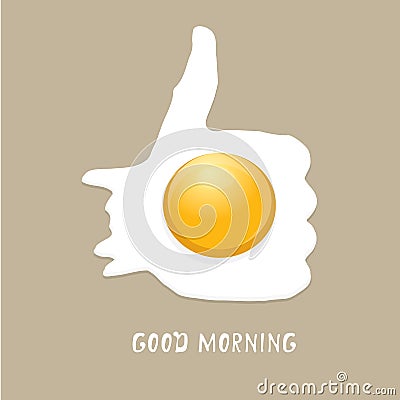 Fried Egg vector . good morning concept. Vector Illustration