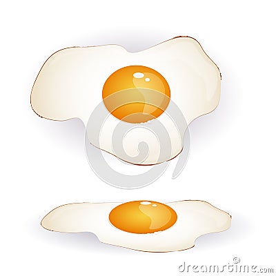 Fried egg vector Vector Illustration