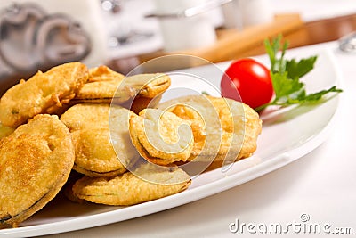 Fried eggplant Stock Photo