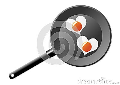 Fried eggs Vector Illustration