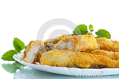 Fried fish Stock Photo