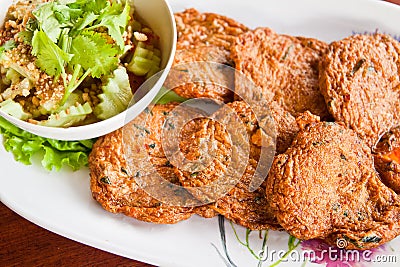 Fried fish cake Stock Photo