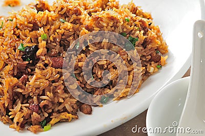 Fried Glutinous Rice peanut bean sticky rice Stock Photo