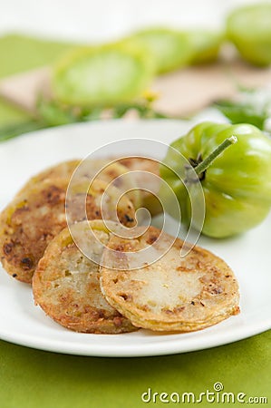 Fried Green Tomatoes Stock Photo