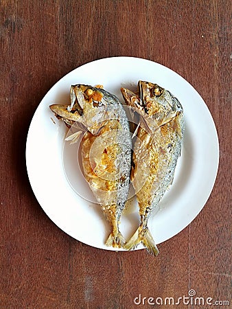 Fried mackerel. thai food Stock Photo