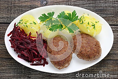 Fried minced pork cutlets Stock Photo