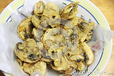 Fried mushrooms Stock Photo