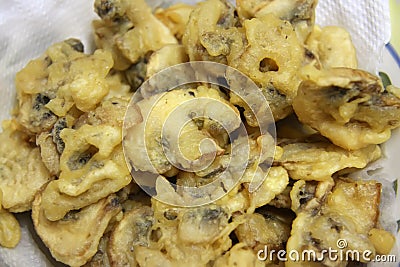 Fried mushrooms Stock Photo