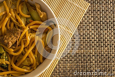Fried noodle Yakisoba. Asian cuisine meal. Stock Photo