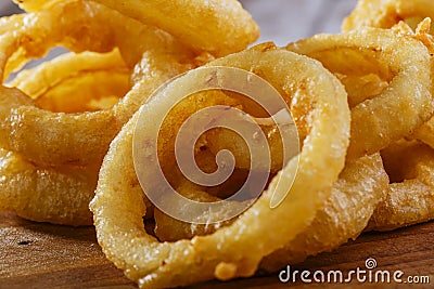 Fried onion rings Stock Photo