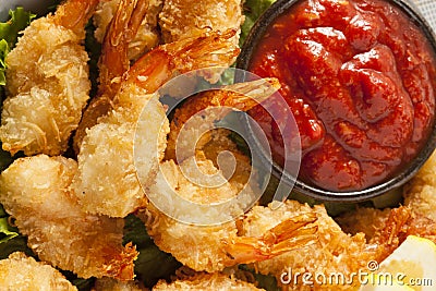 Fried Organic Coconut Shrimp Stock Photo