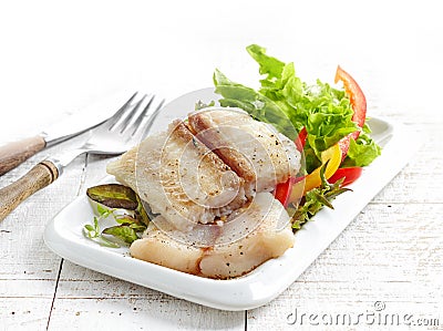 Fried pangasius fish fillet pieces Stock Photo