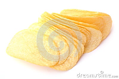 Fried potato chips Stock Photo