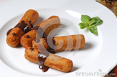 Fried potato sticks Stock Photo