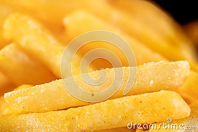 Fried potato texture with lots of cut potatoes Stock Photo