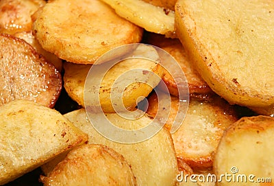 Fried potatoes Stock Photo