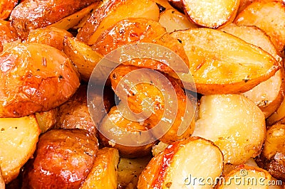 Fried potatos Stock Photo