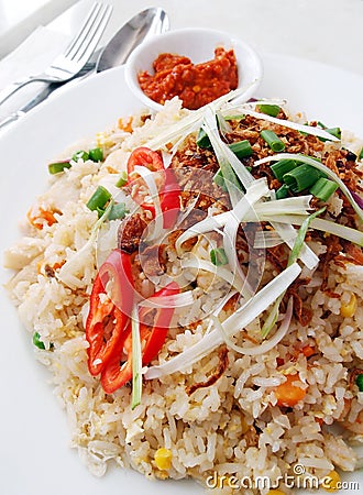 Fried Rice, asian style fry rice Stock Photo