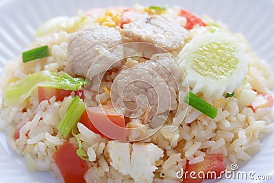 Fried rice. Stock Photo