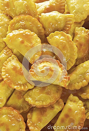 Fried russian dumplings Stock Photo