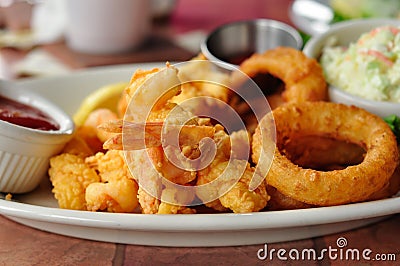 Fried Shrimp Stock Photo