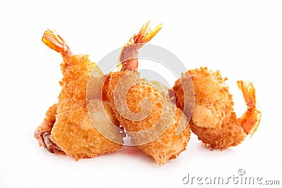 Fried shrimp Stock Photo