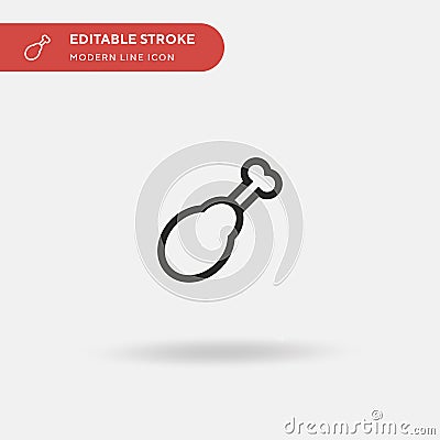 Fried Simple vector icon. Illustration symbol design template for web mobile UI element. Perfect color modern pictogram Vector Illustration
