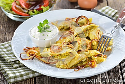 Fried Swabian ravioli Stock Photo