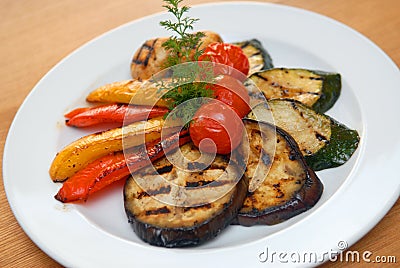 Fried vegetables Stock Photo