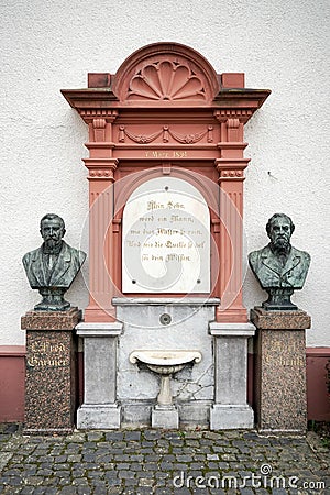 FRIEDRICHSDORF, GERMANY/EUROPE - SEPTEMBER 27 : Busts of Prof Dr Editorial Stock Photo