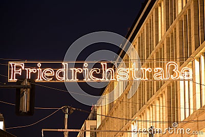 FriedrichstraÃŸe in letters Editorial Stock Photo