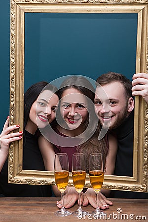 Friend birthday party. Happy live picture Stock Photo