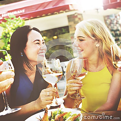 Friend Friendship Dining Celebration Hanging out Concept Stock Photo