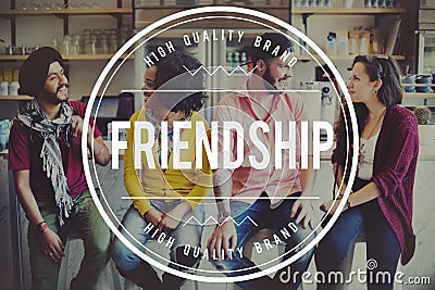 Friend Friendship Youth Happiness Togetherness Concept Stock Photo