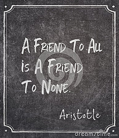 Friend to none Aristotle Stock Photo