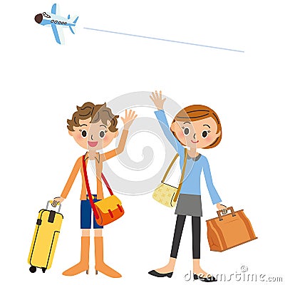 Friend who travels Vector Illustration