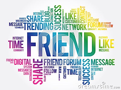 Friend word cloud concept Stock Photo