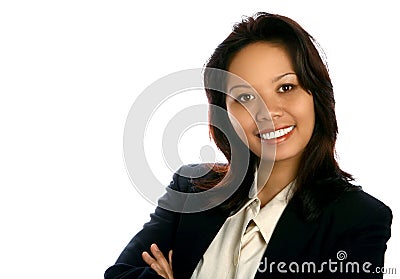 Friendly Asian businesswoman Stock Photo