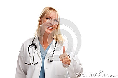 Friendly Female Blonde Doctor Stock Photo