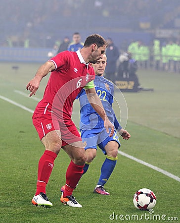 Friendly game Ukraine v Serbia in Kharkiv Editorial Stock Photo