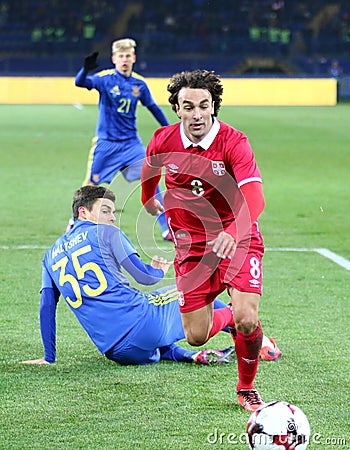 Friendly game Ukraine v Serbia in Kharkiv Editorial Stock Photo