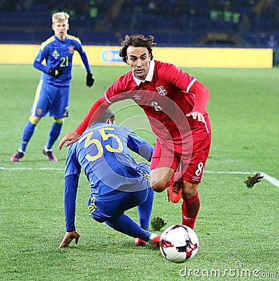 Friendly game Ukraine v Serbia in Kharkiv Editorial Stock Photo