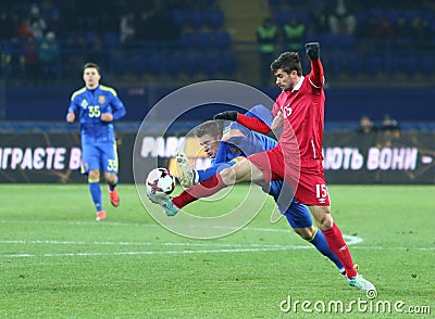 Friendly game Ukraine v Serbia in Kharkiv Editorial Stock Photo