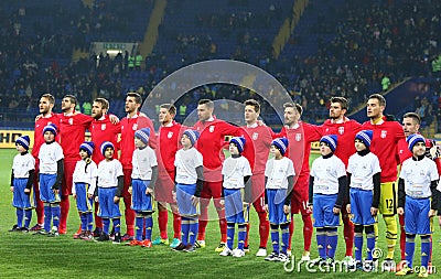 Friendly game Ukraine v Serbia in Kharkiv Editorial Stock Photo