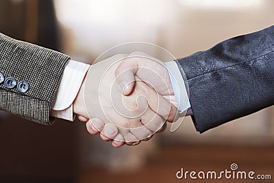 Friendly handshake Stock Photo