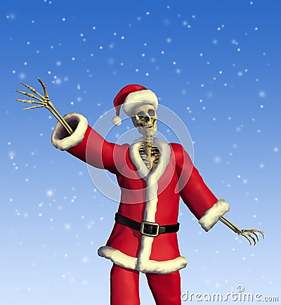 Friendly Skeleton Santa Royalty Free Stock Photo - Image: 17558985