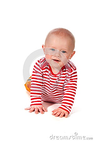 Friendly smiling baby Stock Photo